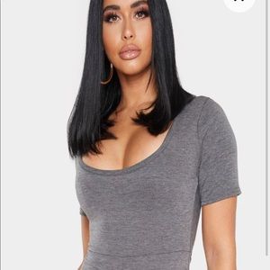 Prettylittlething grey unitard UK (Size 8)